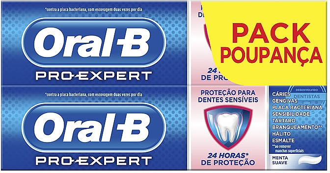 Набір зубних паст  - Oral-B Pro-Expert Sensitive & Gentle Whitening Toothpaste (tpaste/2x75ml) — фото N1