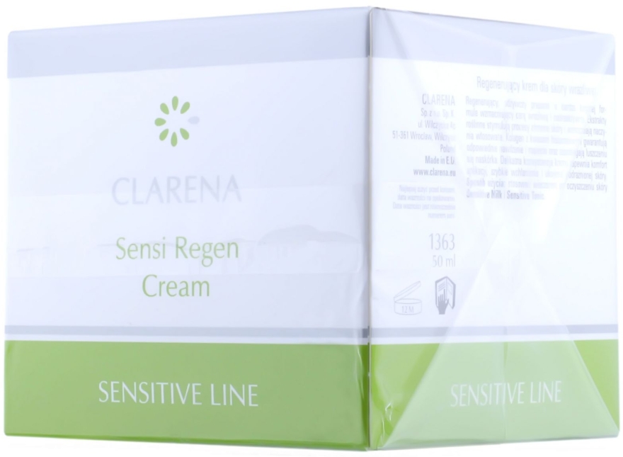 Питательный и регенерирующий крем для чувствительной кожи - Clarena Sensitive Line Sensi Regen Cream