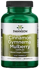 Харчова добавка "Стабілізація рівня глюкози в крові" - Swanson Cinnamon Gymnema Mulberry Complex — фото N1