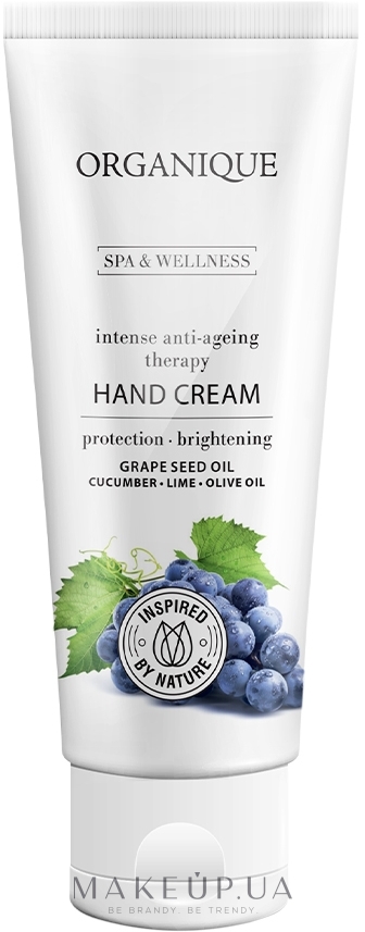 Антивозрастной интенсивный крем для рук - Organique Spa Therapies Grape Hand Cream — фото 70ml