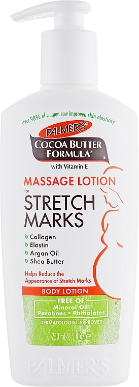 УЦЕНКА Массажный лосьон от растяжек - Palmer's Cocoa Butter Formula Massage Lotion for Stretch Marks * — фото N1