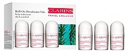 Набір дезодорантів - Clarins Trio Gentle Care Roll-On Deodorant (deo/3x50ml) — фото N1