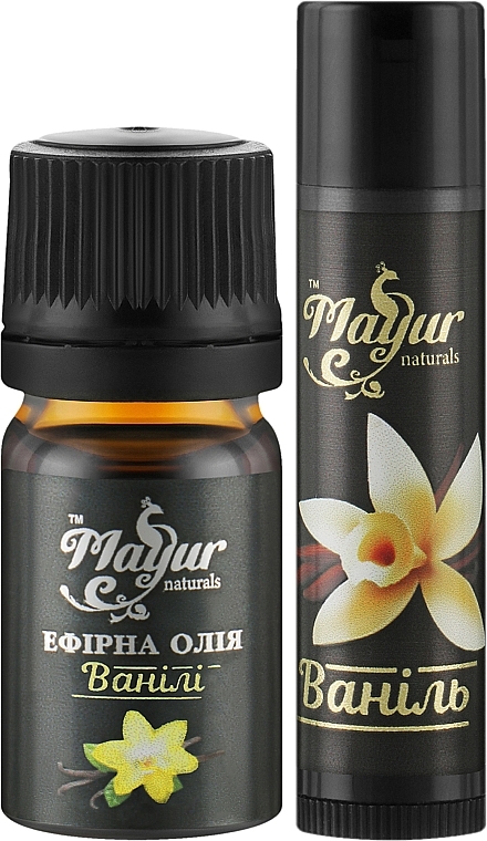 Подарунковий набір для губ і тіла «Ваніль» - Mayur (ess/oil/5ml + lip/balm/5g) — фото N1