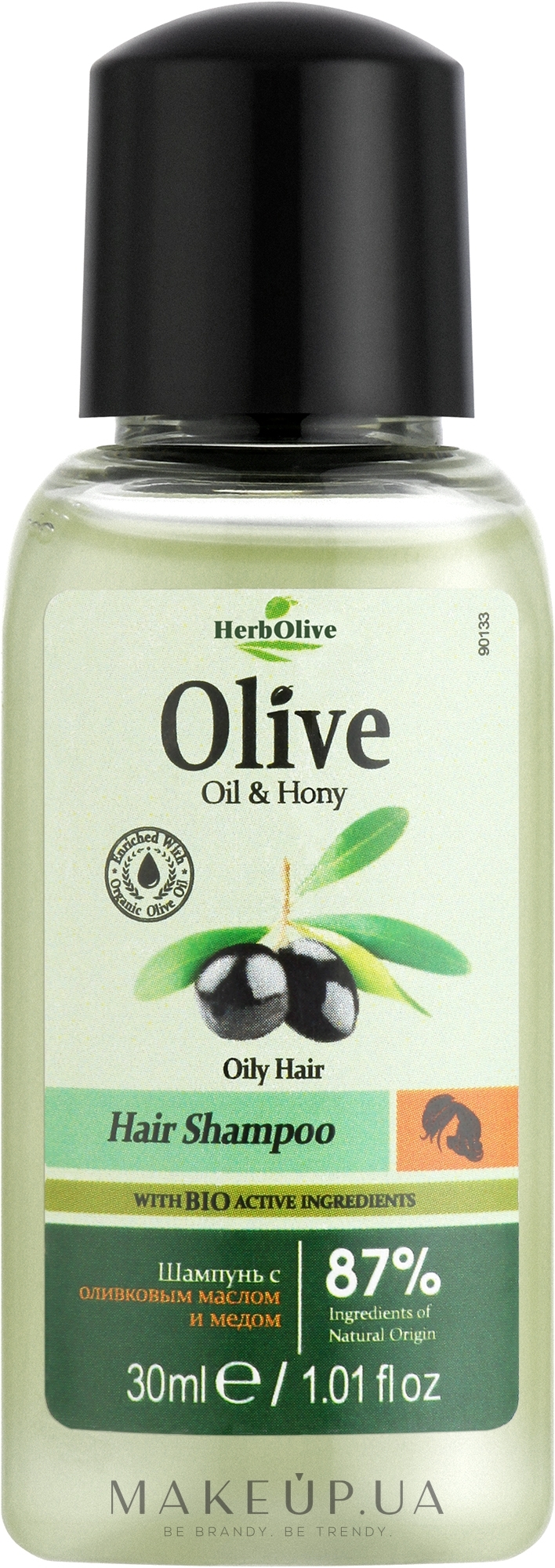 Шампунь для жирных волос с медом - Madis HerbOlive Oil & Honey Hair Shampoo For Oily Hair (мини) — фото 30ml