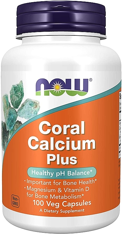 Витамины "Кальций с добавлением магния" - Now Foods Coral Calcium Plus — фото N1