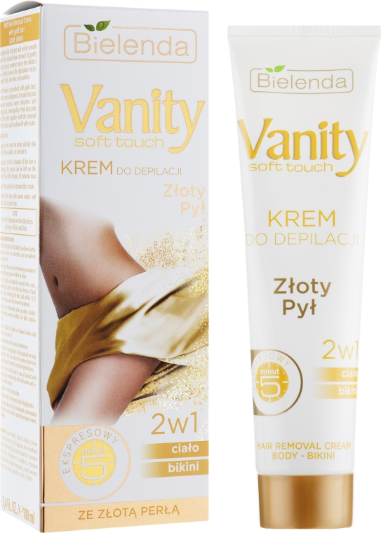 Крем-депилятор 2в1 "Золотая пыль" - Bielenda Vanity Soft Touch Depilatory Cream — фото N1