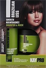 Парфумерія, косметика Набір - Kaypro Brazilian Liss Set(h/shampoo/500ml + h/mask/500ml)
