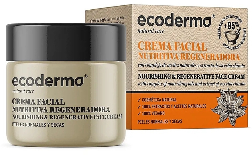 Крем для обличчя - Ecoderma Nourishing & Regenerative Face Cream — фото N1