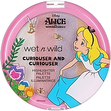 Палетка хайлайтерів - Wet N Wild Alice in Wonderland Curiouser And Curiouser Highlighter Palette — фото N2