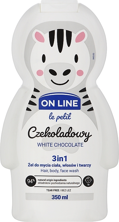 Засіб для миття волосся, тіла й обличчя "Білий шоколад" - On Line Le Petit White Chocolate 3 In 1 Hair Body Face Wash
