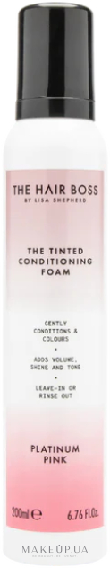 Тонувальний кондиціонер-мус для блондинок - The Hair Boss The Tinted Conditioning Foam — фото Platinum Pink