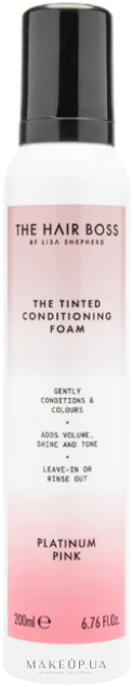 Тонирующий кондиционер-мусс для блондинок - The Hair Boss The Tinted Conditioning Foam — фото Platinum Pink