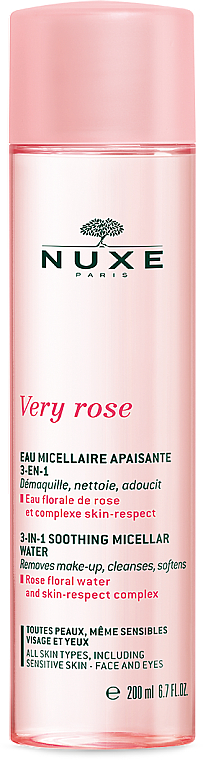 Успокаивающая мицеллярная вода для лица и глаз - Nuxe Very Rose 3 in 1 Soothing Micellar Water — фото N3