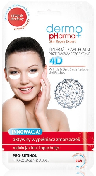 Маска для обличчя - Dermo Pharma 4D Wrinkle & Dark Circle Reducer Gel Patches — фото N1