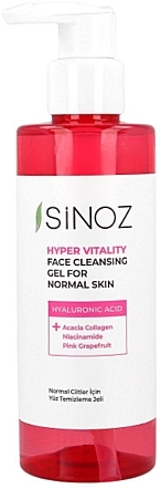 Очищающий гель для нормальной кожи лица - Sinoz Hyper Vitality Face Cleansing Gel for Normal Skin — фото N1