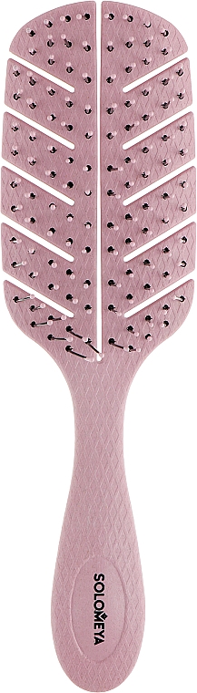 Масажна біощітка для волосся "Світло-рожева" - Solomeya Scalp Massage Bio Hair Brush Light Pink — фото N1