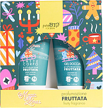 Набір - PuroBio Cosmetics Magic Xmas Fruttata Kit (sh/gel/75ml + b/lot/75ml) — фото N1