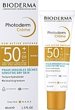 УЦЕНКА Солнцезащитный крем для чувствительной сухой кожи - Bioderma Photoderm Cream SPF50+ Sensitive Dry Skin * — фото N2