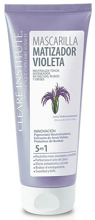Тонирующая маска для волос - Cleare Institute Violet Toning Mask — фото N1
