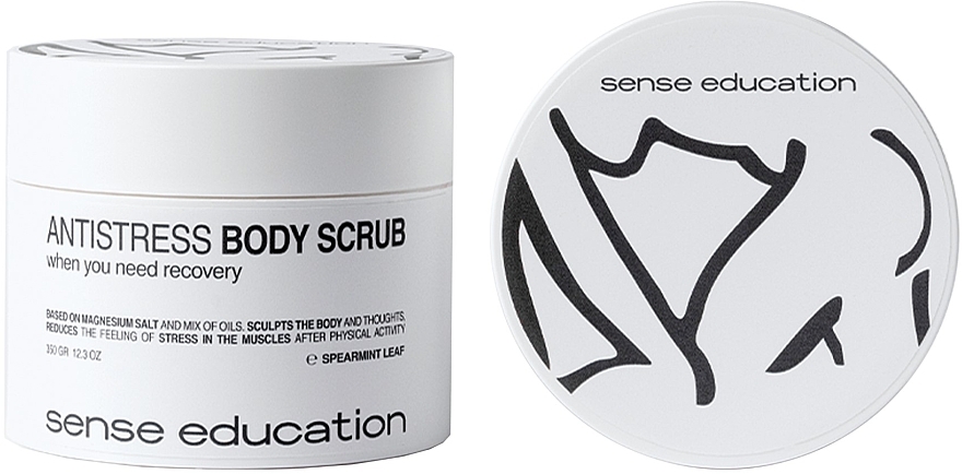 Скраб-антистрес для тіла з магнієвою сіллю - Sense Education Body Scrub — фото N1