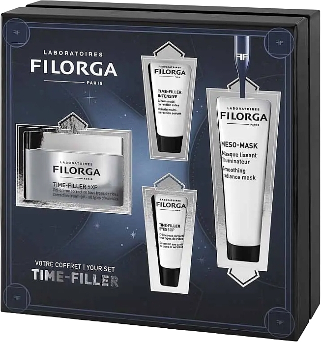 Набор - Filorga Time-Filler Anti-Wrinkle Giftbox (cr/50ml + eye/cont/4ml + ser/50ml + mask/30ml) — фото N1