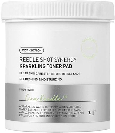 Разглаживающие подушечки для лица - VT Cosmetics Reedle Shot Synergy Sparkling Toner Pad — фото N3