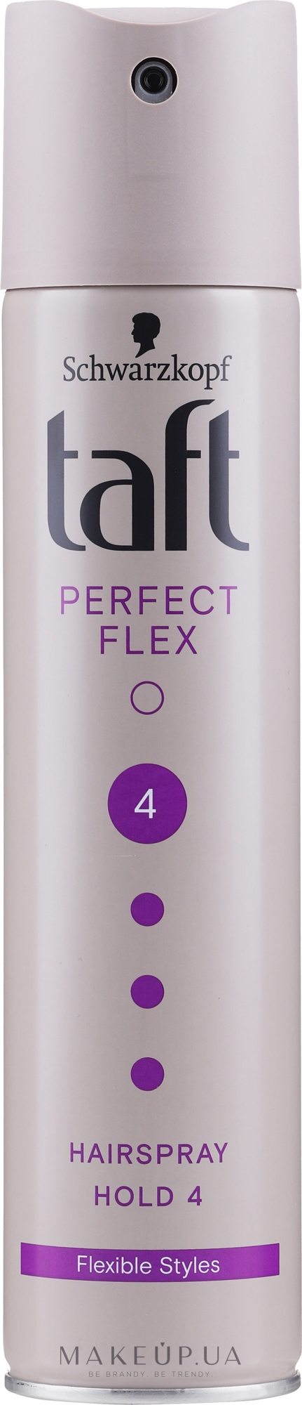 Лак для волосся "Perfect Flex", з рідким еластином, дуже сильна фіксація - Taft — фото 250ml