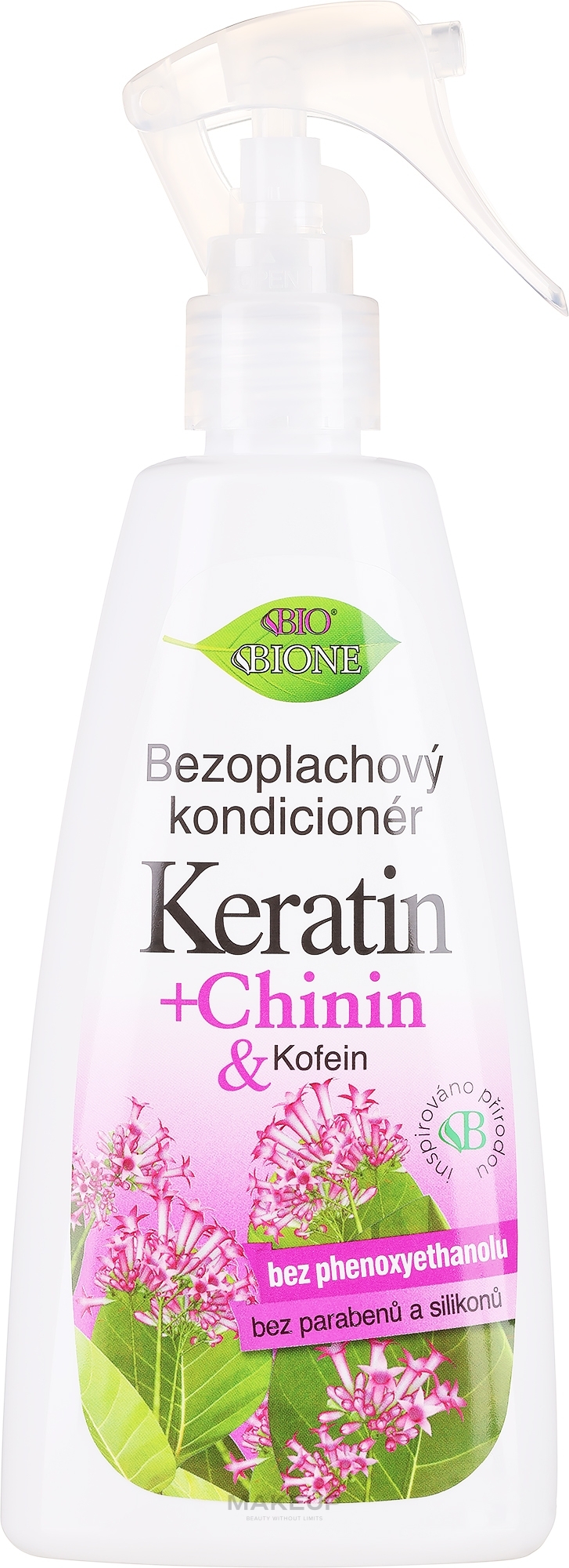 Незмивний кондиціонер для волосся  - Bione Cosmetics Keratin + Quinine Leave-in Conditioner — фото 260ml
