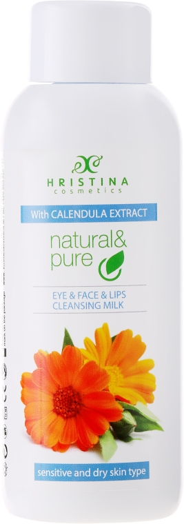 Очищающее молочко "Календула" для сухой и чувствительной кожи - Hristina Cosmetics Cleansing Milk With Calendula Extract — фото N1