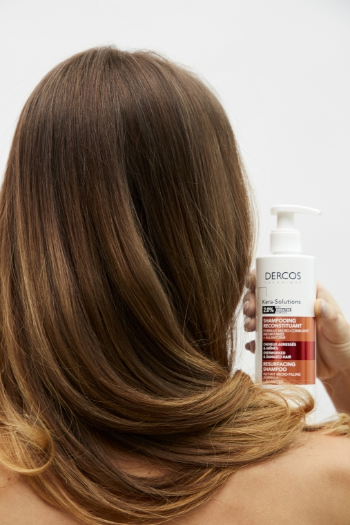 Шампунь для реконструкции поверхности поврежденных ослабленных волос - Vichy Dercos Kera-Solutions Resurfacing Shampoo  — фото N6