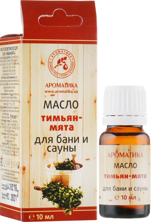 Эфирное масло для бани и сауны "Тимьян-Мята" - Ароматика