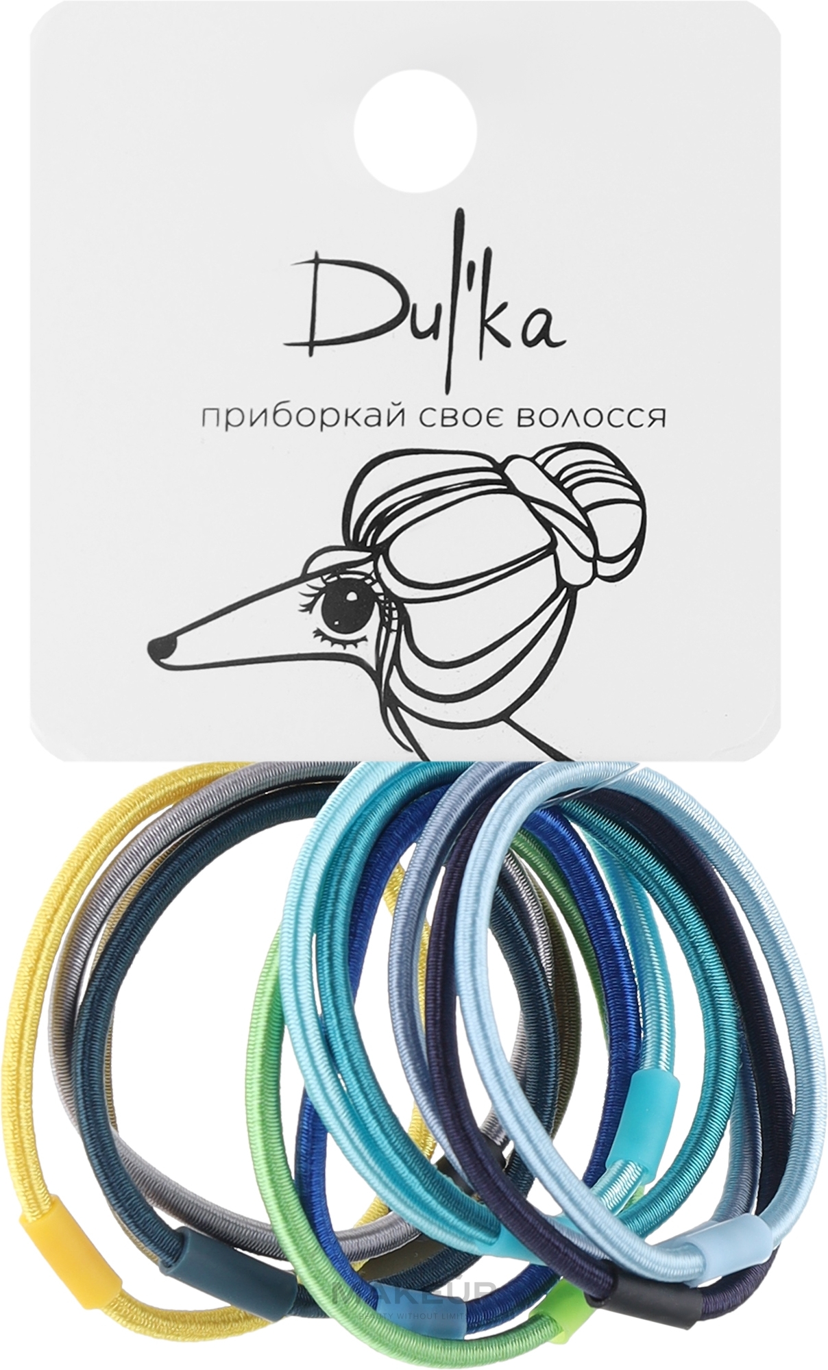 Набір різнобарвних гумок для волосся UH717716, 11 шт - Dulka — фото 11шт