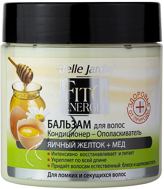 Бальзам-кондиціонер "Яєчний жовток та мед" для ломкого та посіченного волосся - Belle Jardin Fito Energy