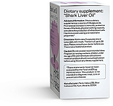 Акулячий жир з алкілгліцеролами, 60 капсул - Perla Helsa Shark Liver Oil Immunity & Energy Dietary Supplement — фото N3