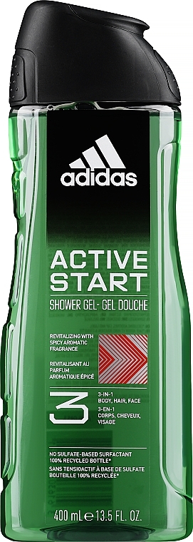Гель для душа - Adidas Active Start Hair & Body Shower — фото N1