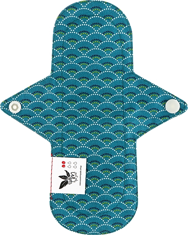 Многоразовая прокладка для менструации Нормал, 2 капли, рыбка бирюзовая - Ecotim For Girls — фото N1