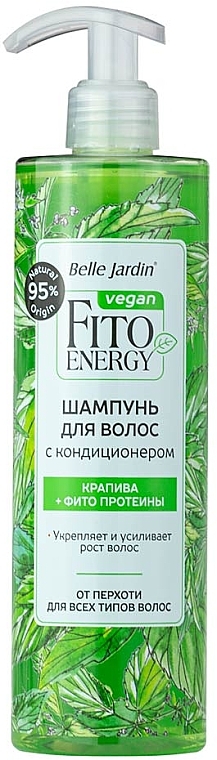 Шампунь-кондиционер для жирных и нормальных волос "Крапива и кератин" - Belle Jardin Fito Energy