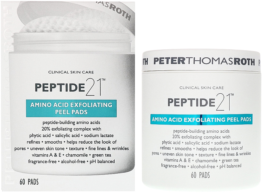 Отшелушивающие диски с аминокислотой - Peter Thomas Roth Peptide 21 Amino Acid Exfoliating Peel Pads — фото N2