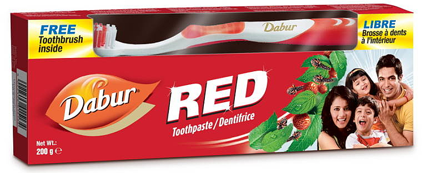 Набір - Dabur Red (toothbrush/1pc + toothpaste/200g) — фото N1