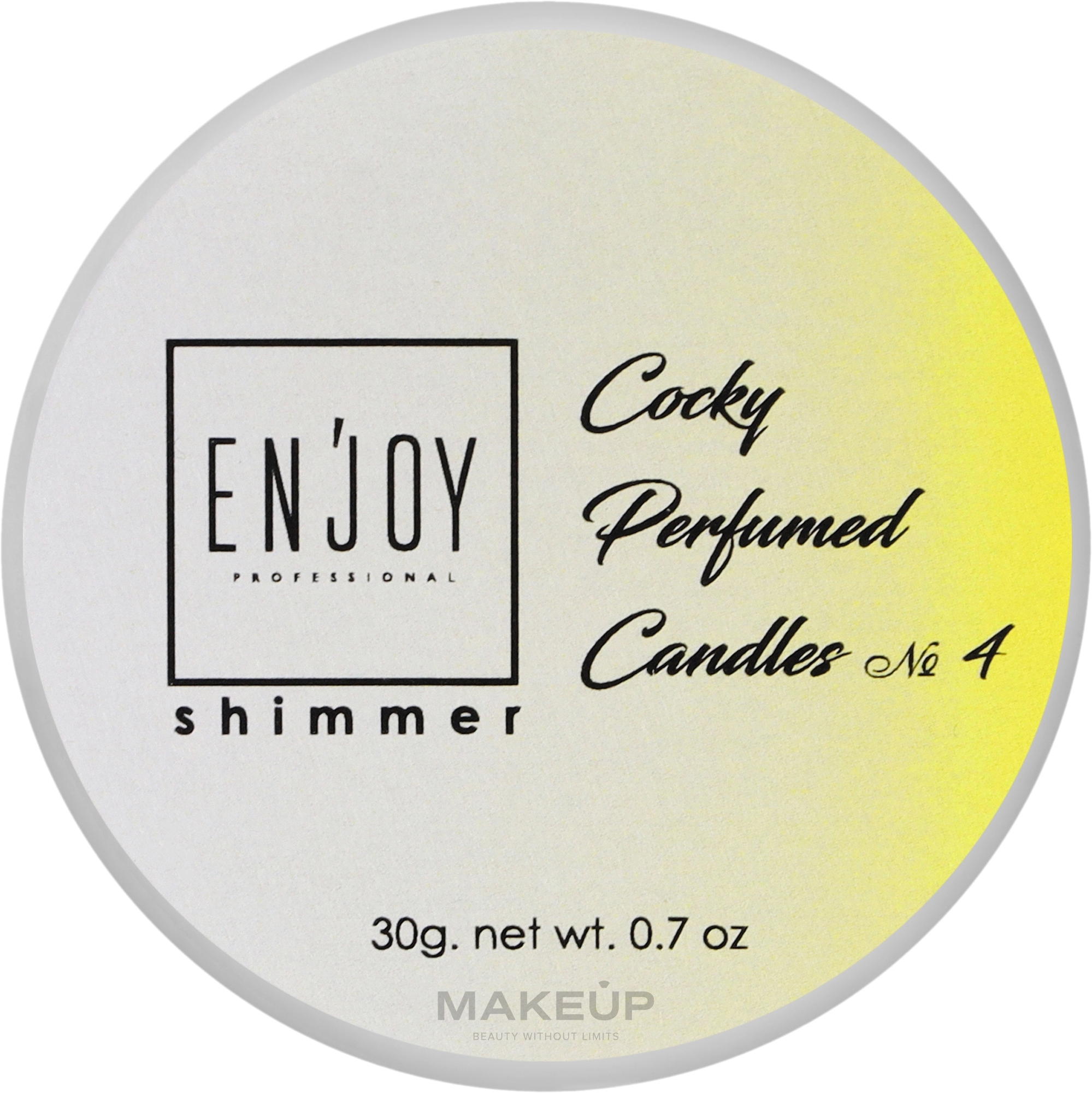 Парфюмированная массажная свеча - Enjoy Professional Shimmer Perfumed Candle Cocky #4 — фото 30g