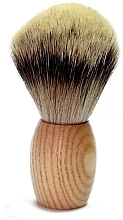 Помазок для гоління, дерев'яна ручка - Golddachs Shaving Brush Silver Tip Badger Rubber Wood — фото N1