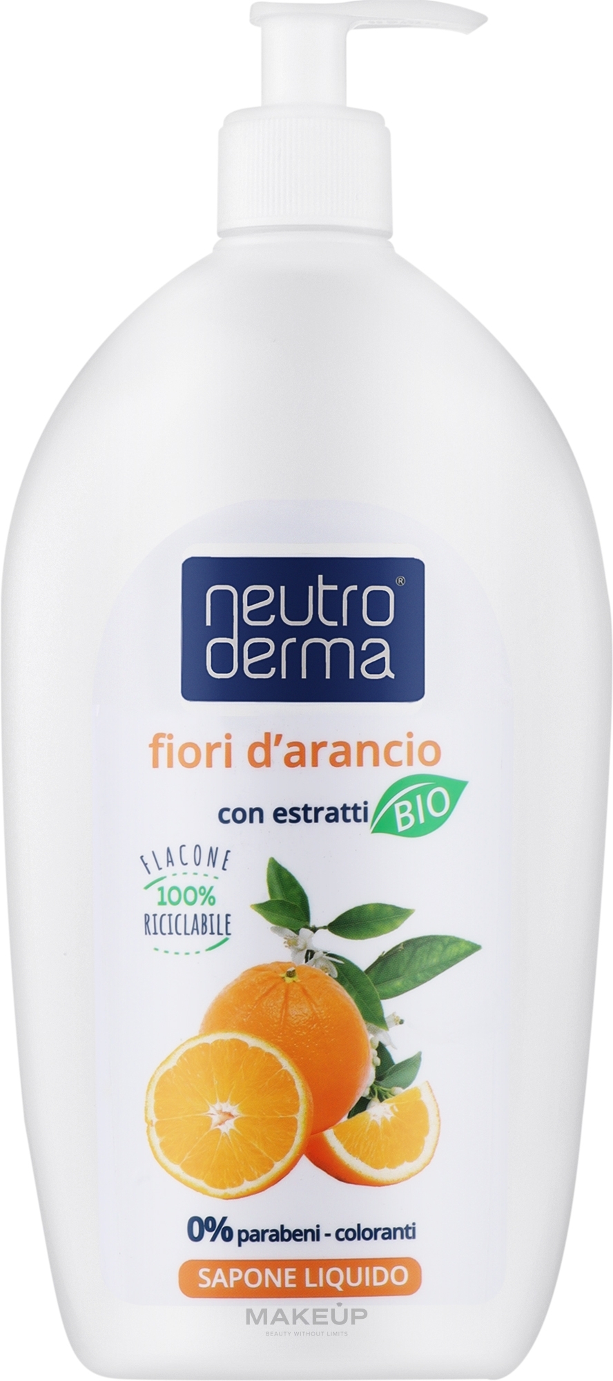 Жидкое мыло с органическими экстрактами Цветов апельсина - Neutro Derma Flori Darancio — фото 1000ml