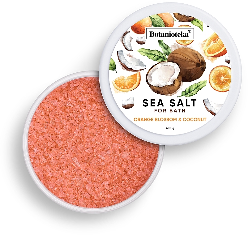 Сіль морська для ванн "Апельсиновий цвіт і кокос" - Botanioteka Orange Blossom & Coconut Bath Salt