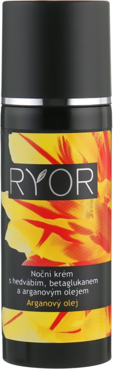 Нічний крем із шовком, бета-глюканом та арганієвою олією - Ryor Night Cream With Silk, Beta-Glucan And Argan Oil — фото N2