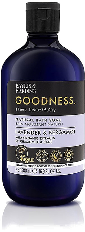Успокаивающее средство для ванны - Baylis & Harding Goodness Sleep Bath Soak Lavender&Bergamot — фото N1