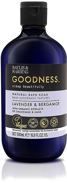 Заспокійливий засіб для ванни - Baylis & Harding Goodness Sleep Bath Soak Lavender&Bergamot — фото N1