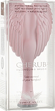 Расческа-ангел компактная, светло-розовая с серым - Tangle Angel Cherub 2.0 Soft Touch Pink — фото N1