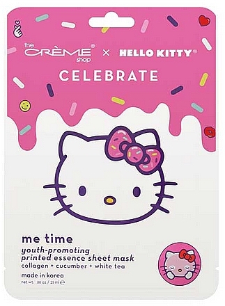 Увлажняющая маска для лица - The Creme Shop Hello Kitty Facial Mask Celebrate Me Time — фото N1