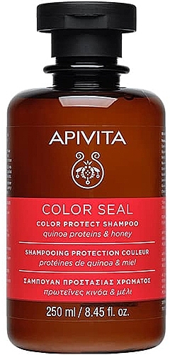 Шампунь для волос с белками киноа и медом - Apivita Color Seal Shampoo — фото N1