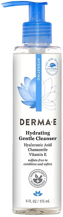Зволожувальний засіб для вмивання з гіалуроновою кислотою - Derma E Hydrating Gentle Cleanser
